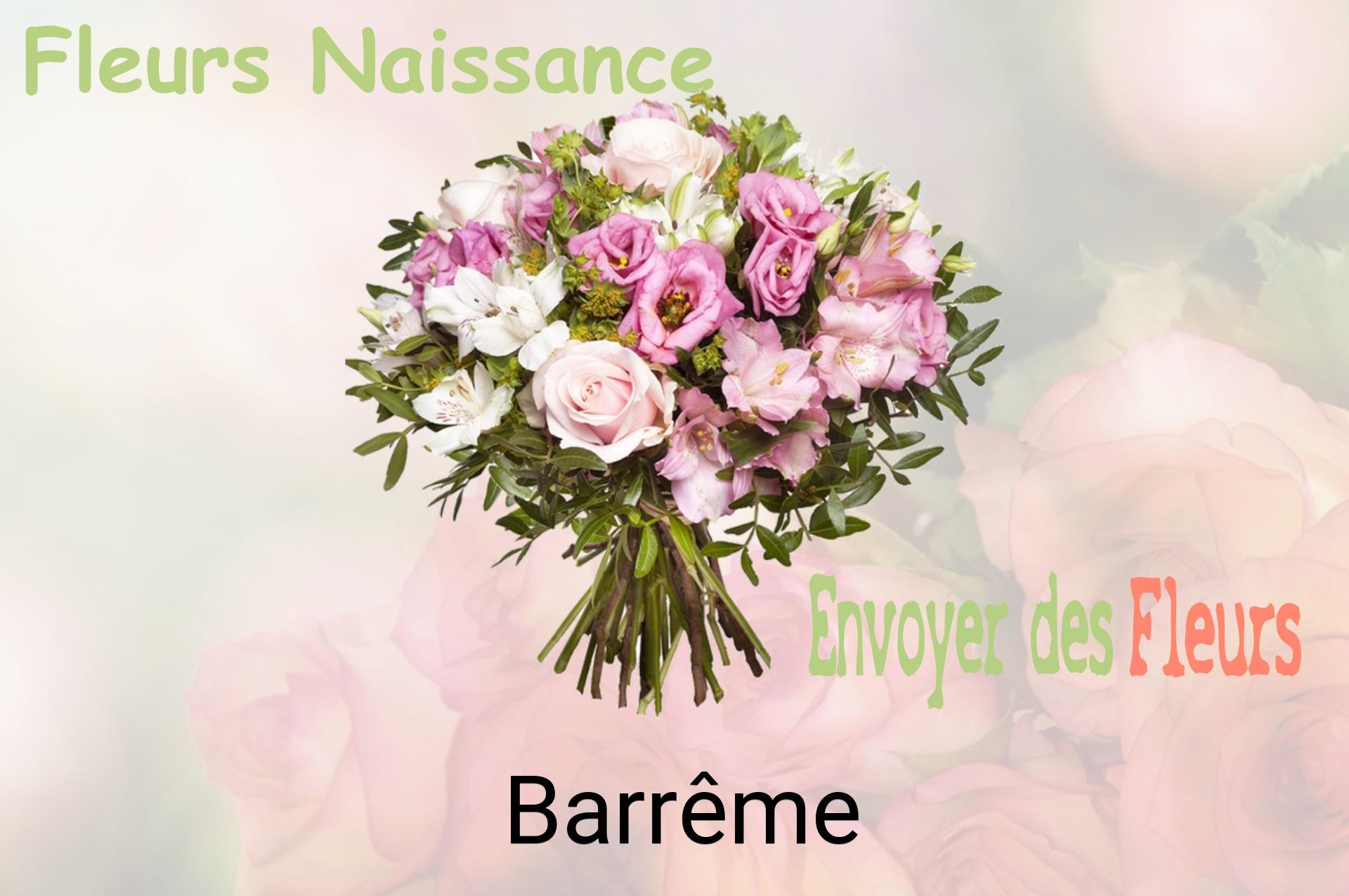 Bouquet de fleurs de naissance livré à Barrême