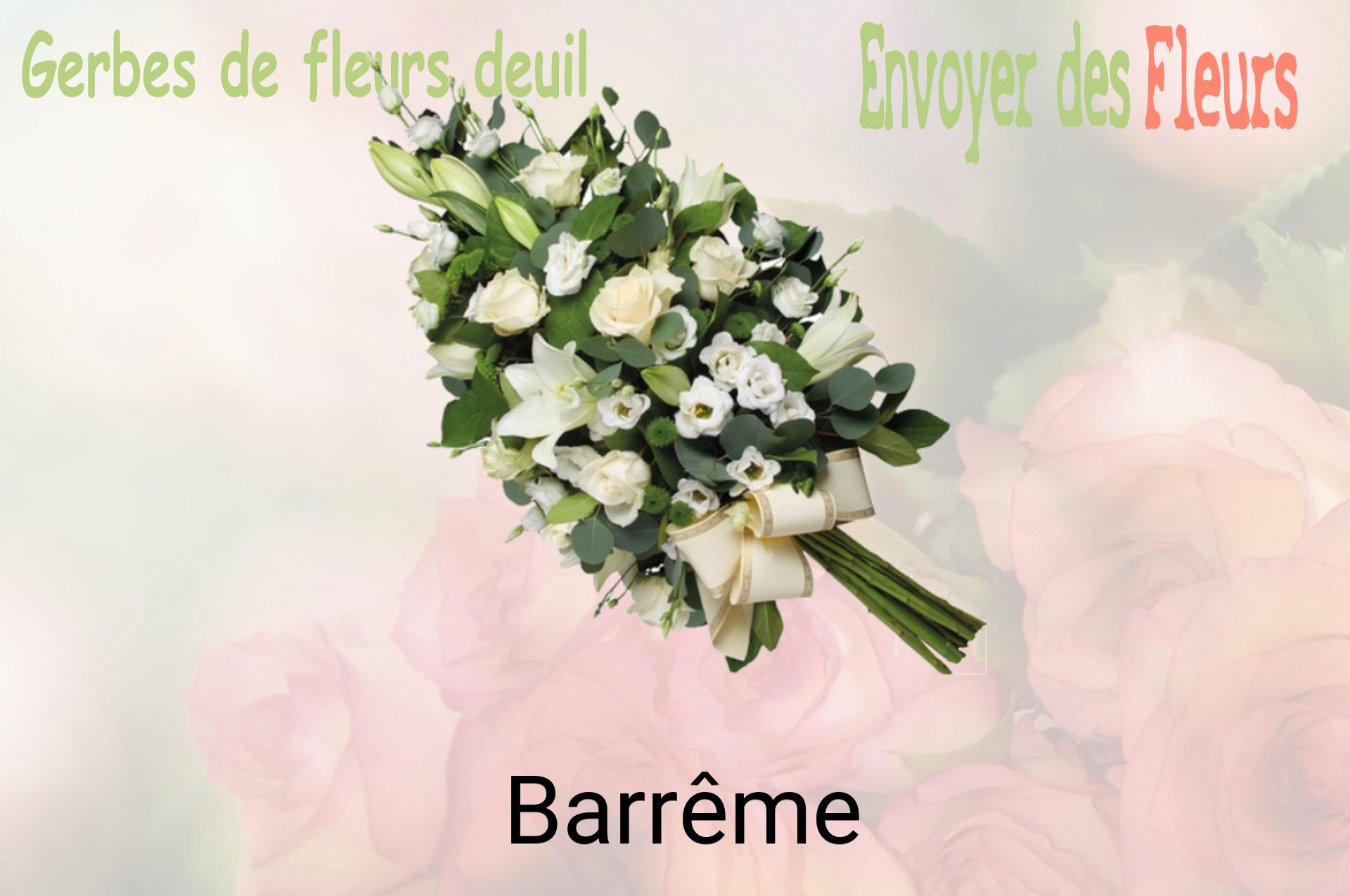 Gerbe de fleurs de deuil livrée à Barrême